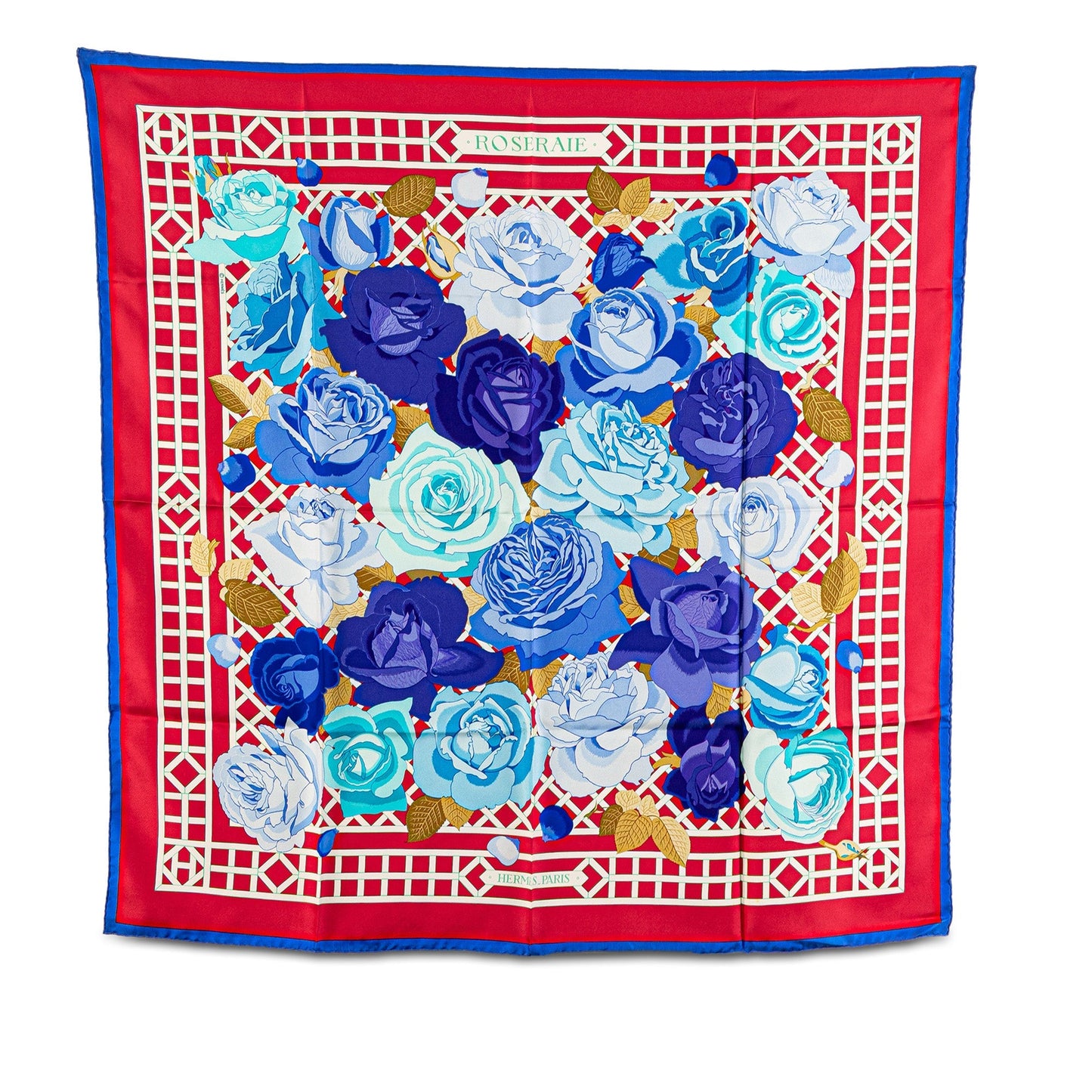 Sattars Roseraie Silk Scarf Red