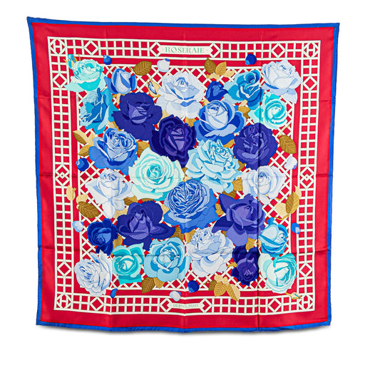 Sattars Roseraie Silk Scarf Red