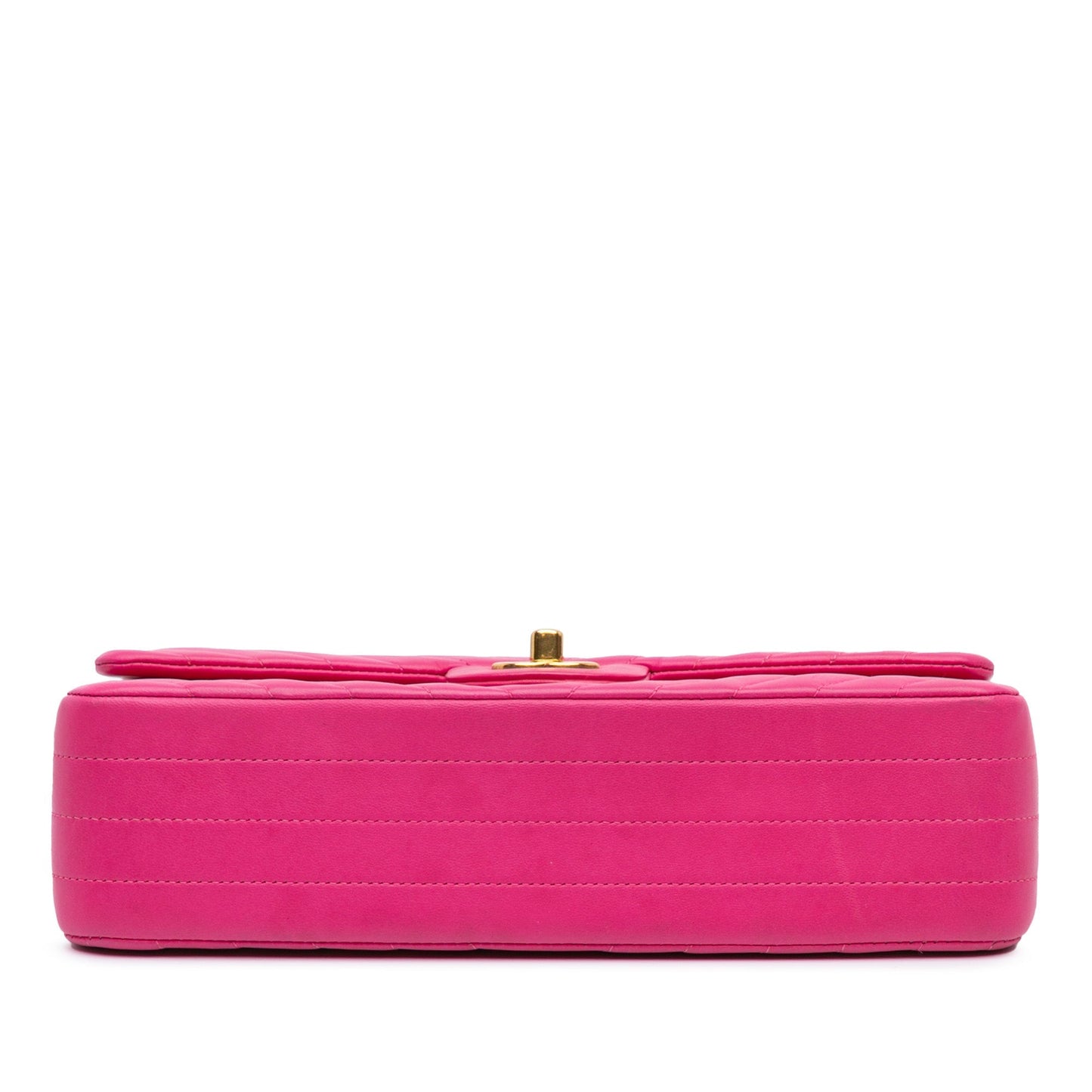 Chanel Medium Classic Chevron Lambskin Double Flap Pink