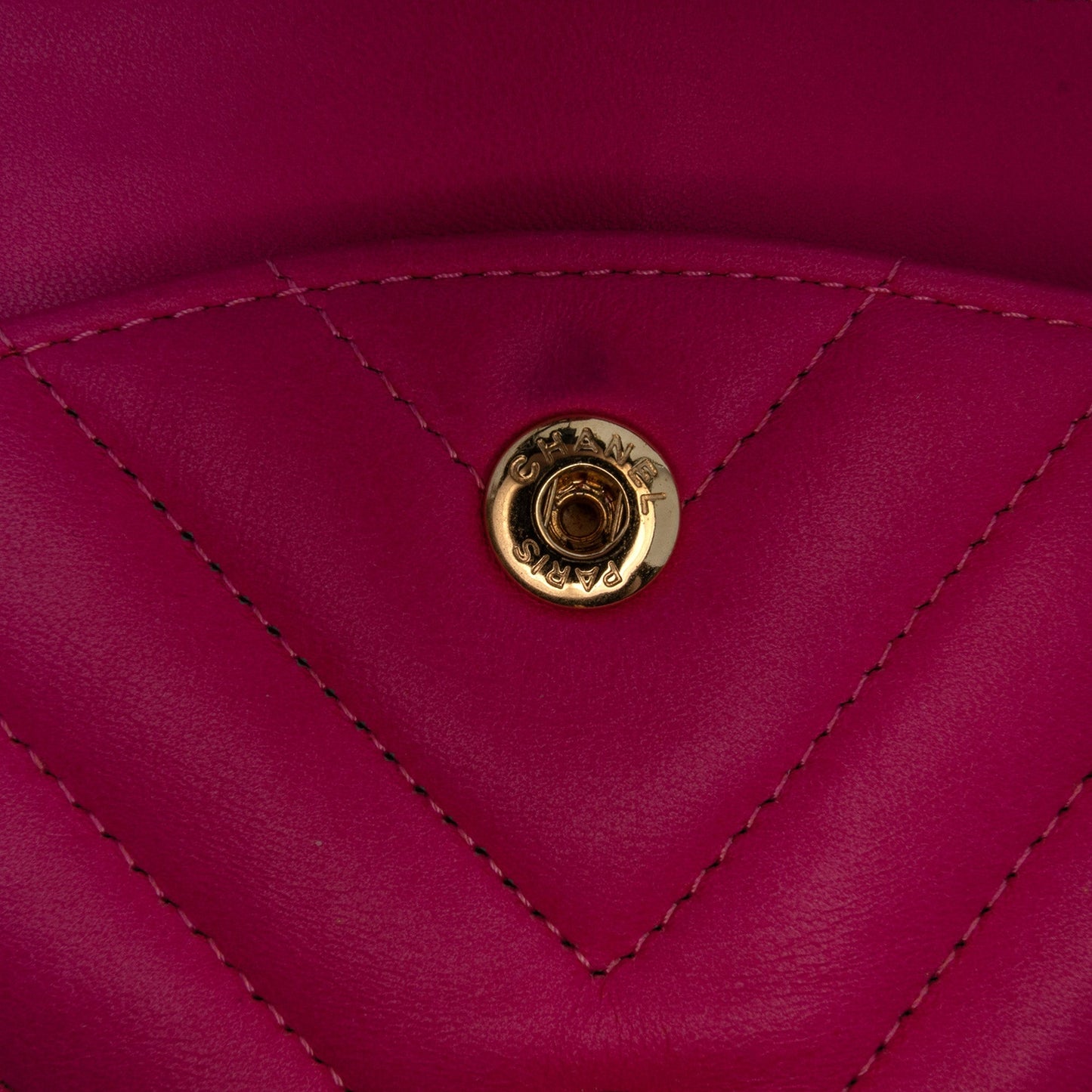 Chanel Medium Classic Chevron Lambskin Double Flap Pink