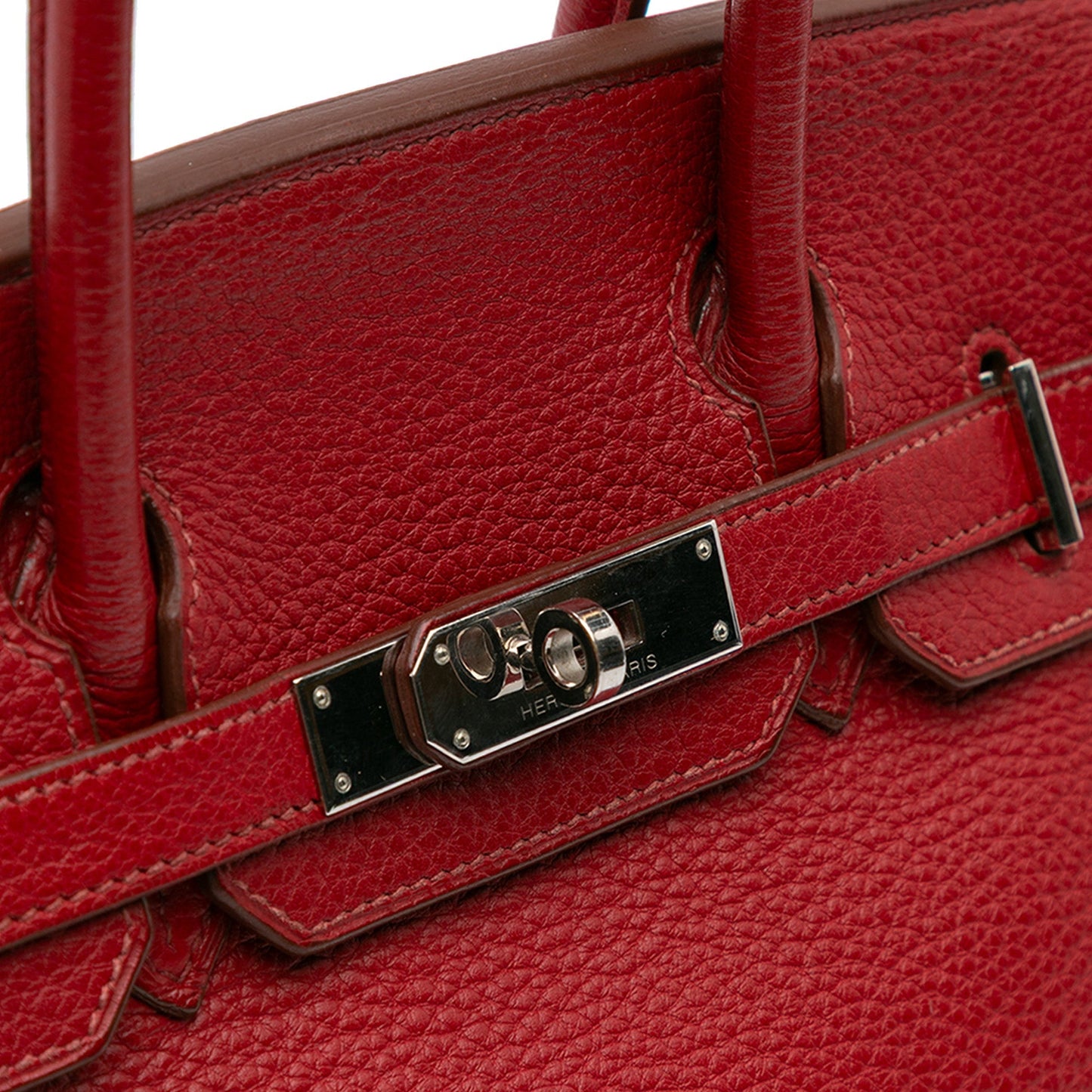 Hermès Clemence Birkin Retourne 30 Red