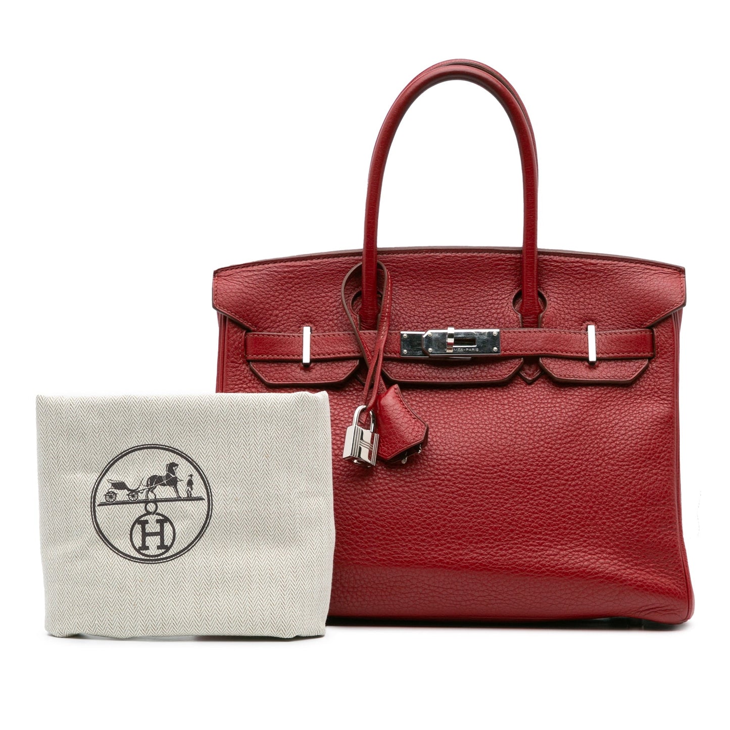 Hermès Clemence Birkin Retourne 30 Red