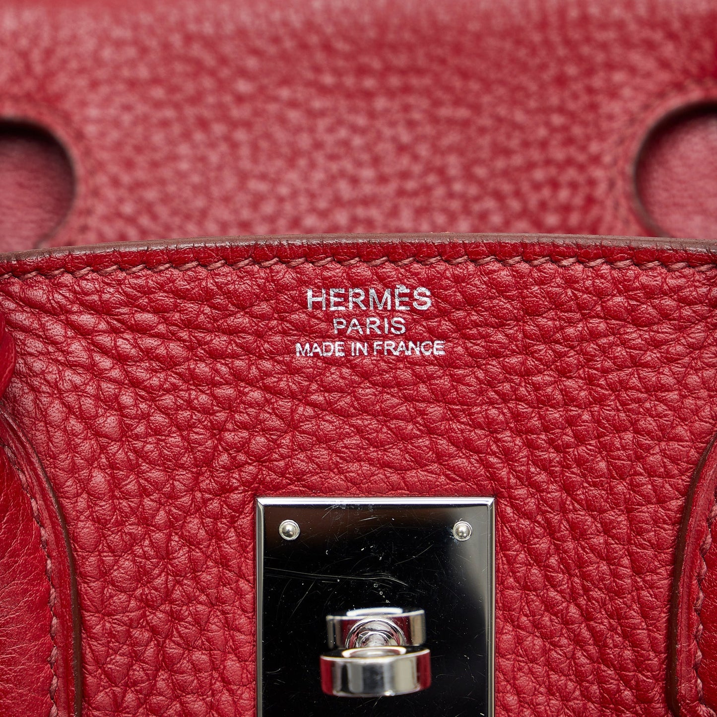 Hermès Clemence Birkin Retourne 30 Red