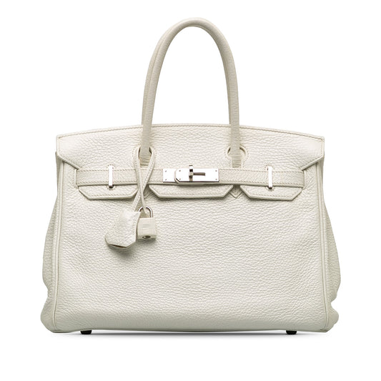 Hermès Clemence Birkin 30 White