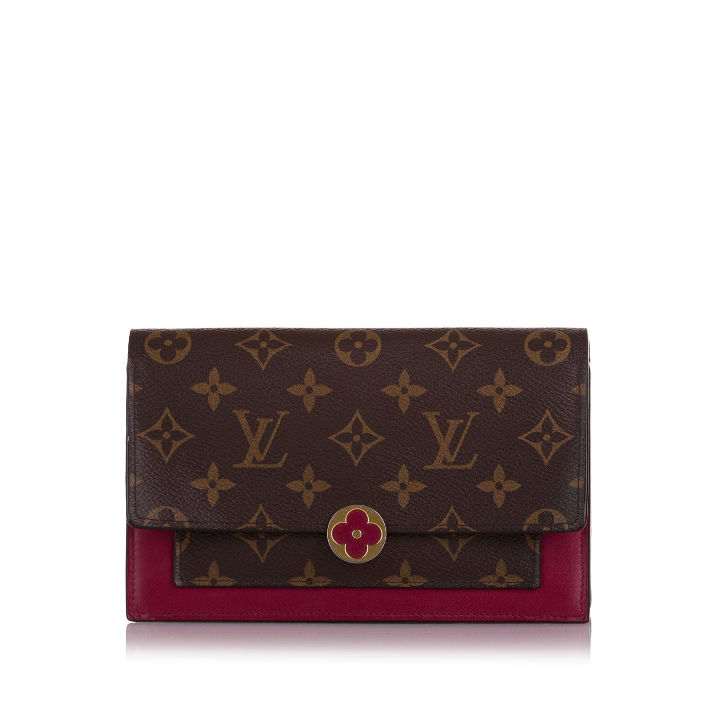 Louis Vuitton Monogram Flore Wallet On Chain Brown