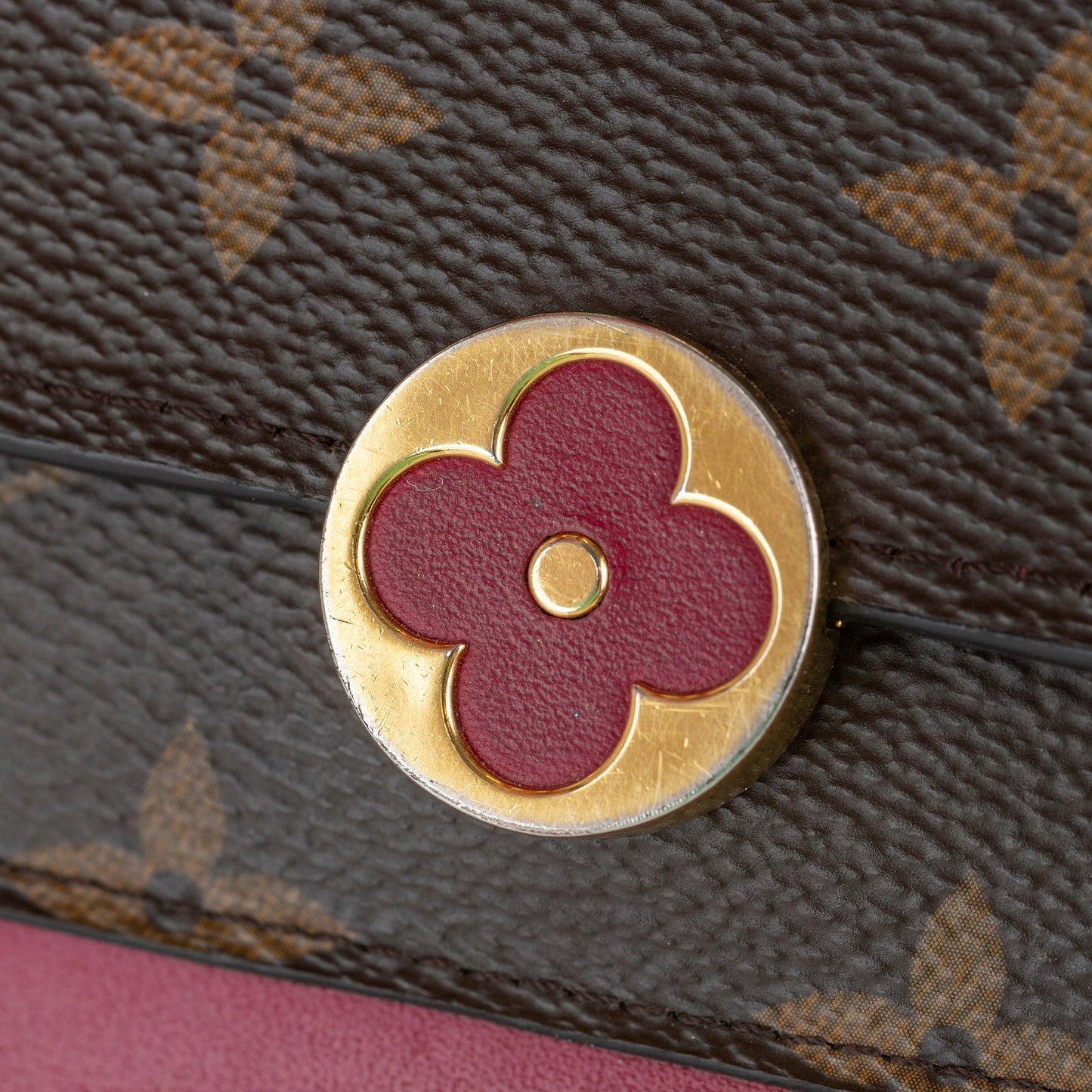 Louis Vuitton Monogram Flore Wallet On Chain Brown