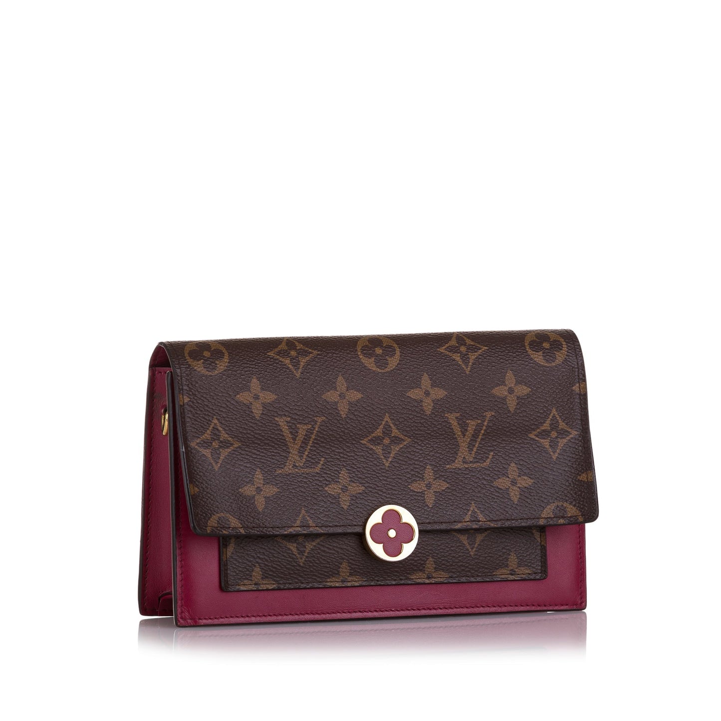 Louis Vuitton Monogram Flore Wallet On Chain Brown
