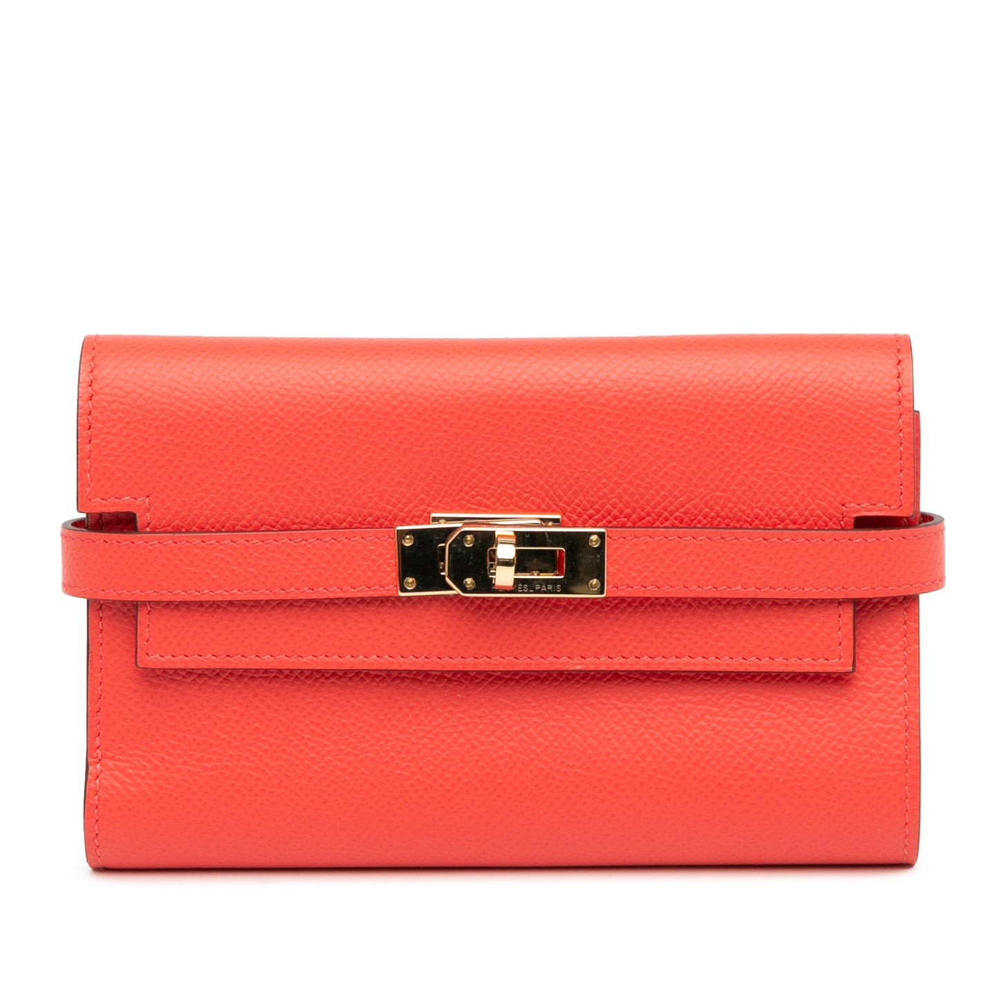 Hermès Medium Epsom Kelly Depliant Wallet Red
