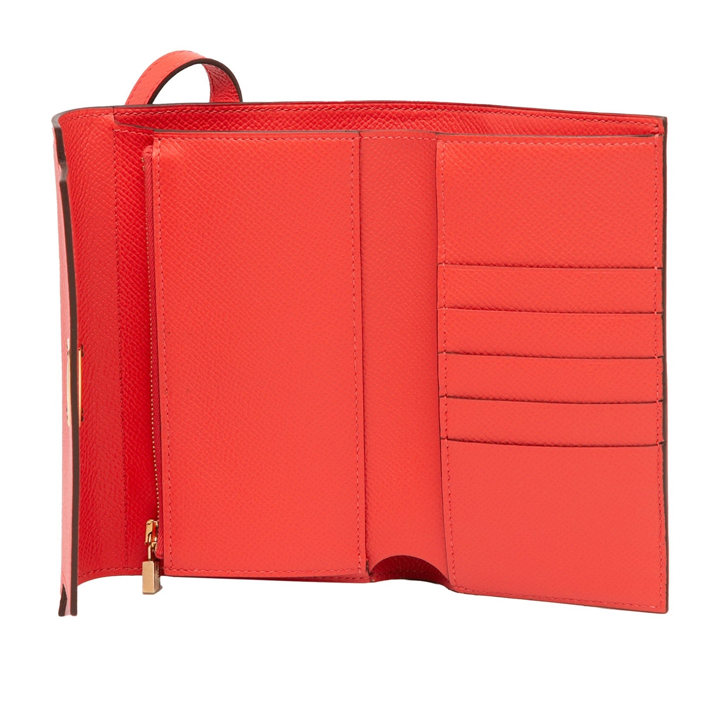 Hermès Medium Epsom Kelly Depliant Wallet Red