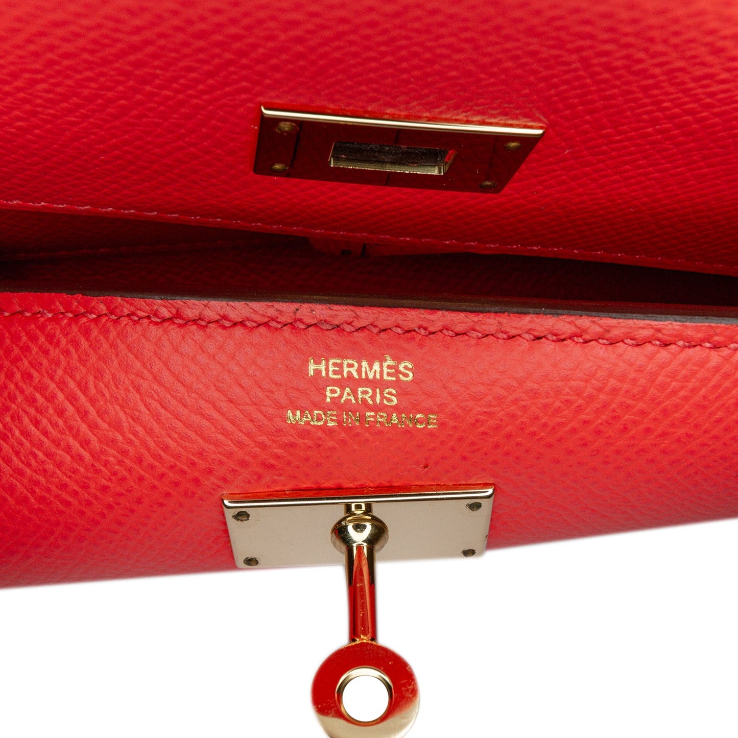 Hermès Medium Epsom Kelly Depliant Wallet Red