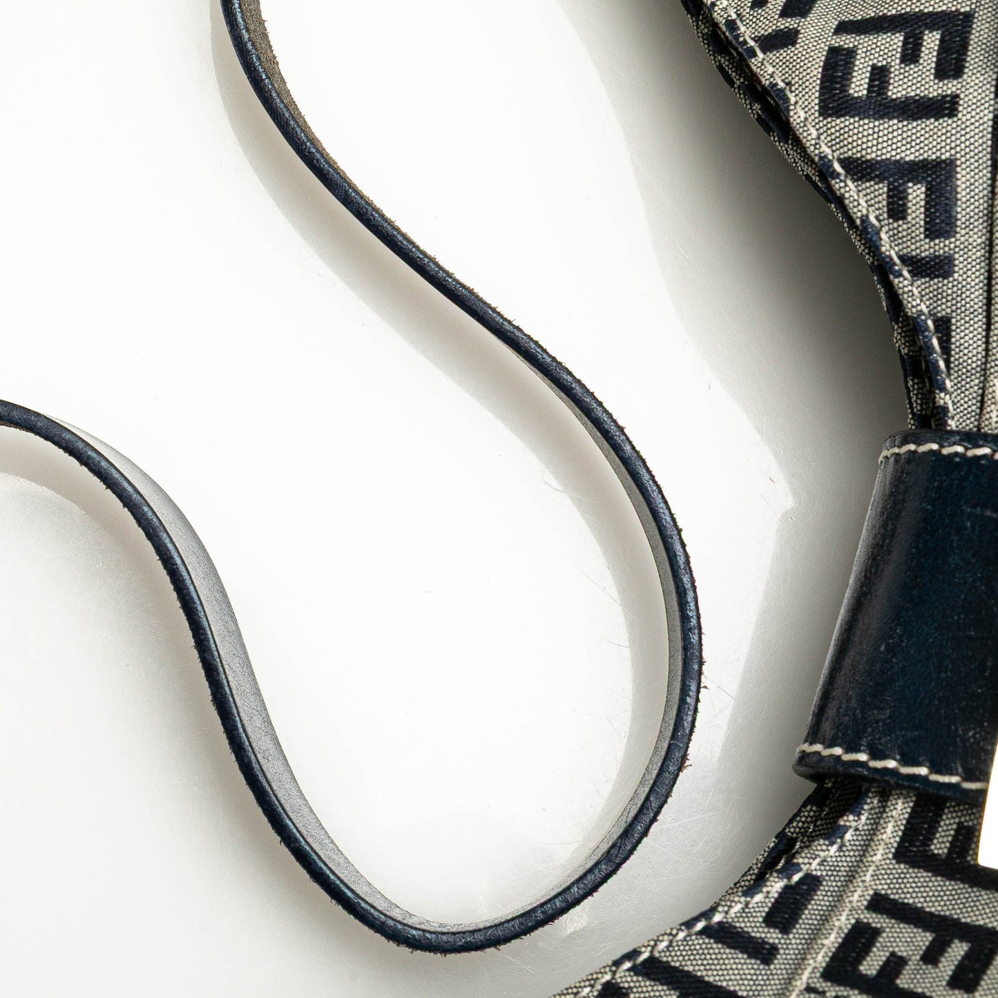 Fendi Zucchino Canvas Shoulder Bag Gray