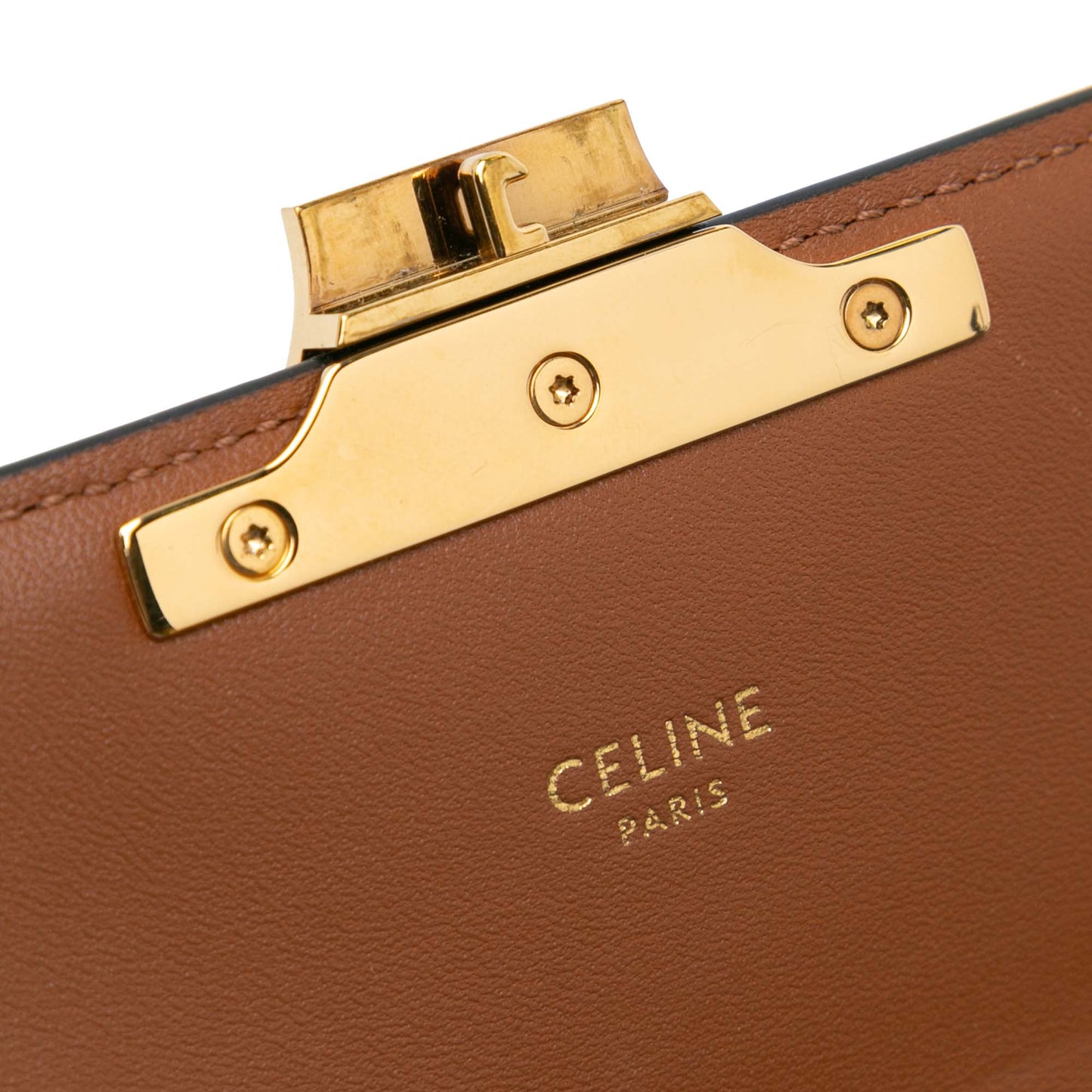 Celine Triomphe Coated Canvas Claude Shoulder Bag Brown