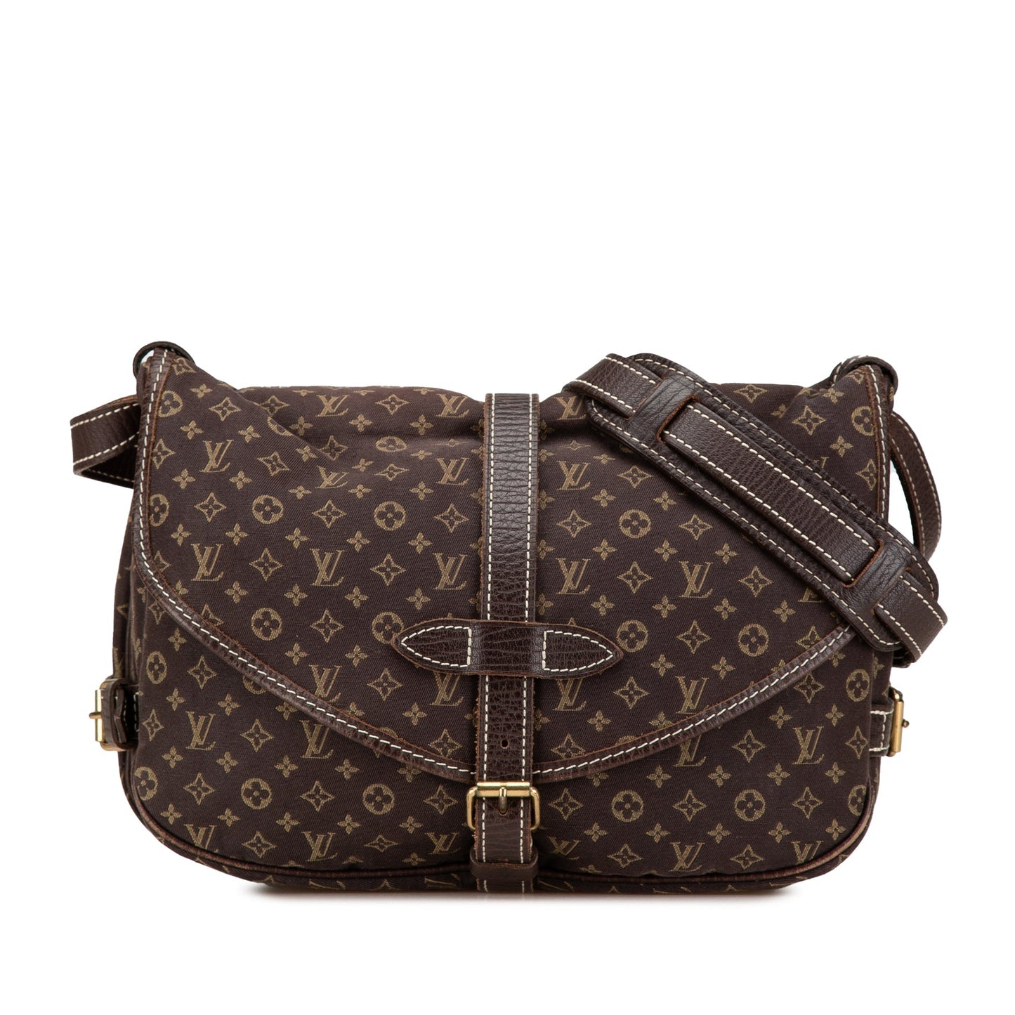 Louis Vuitton Monogram Mini Lin Saumur 30 Brown