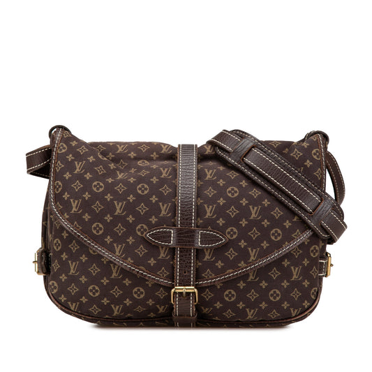Louis Vuitton Monogram Mini Lin Saumur 30 Brown