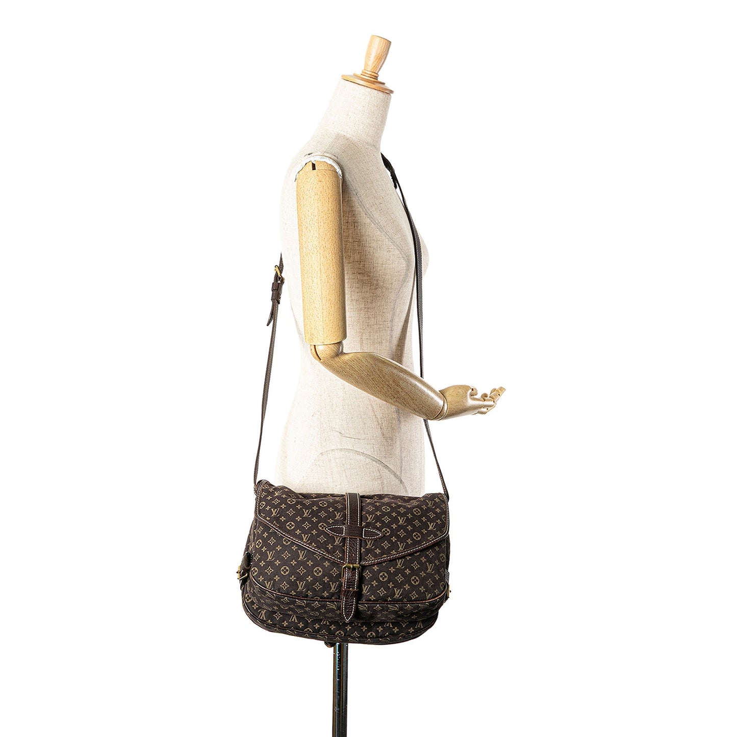 Louis Vuitton Monogram Mini Lin Saumur 30 Brown