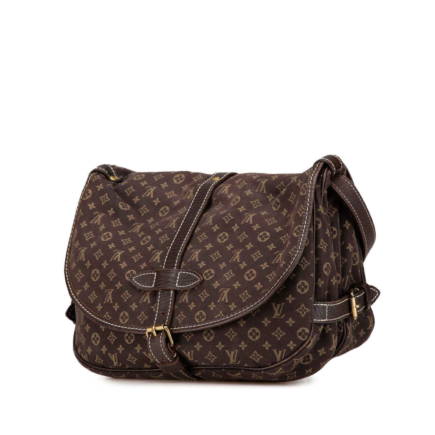 Louis Vuitton Monogram Mini Lin Saumur 30 Brown