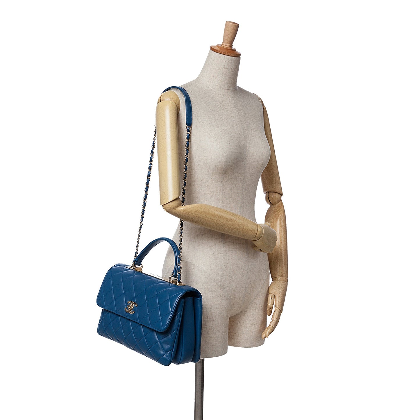 Chanel Medium Lambskin Trendy CC Flap Blue