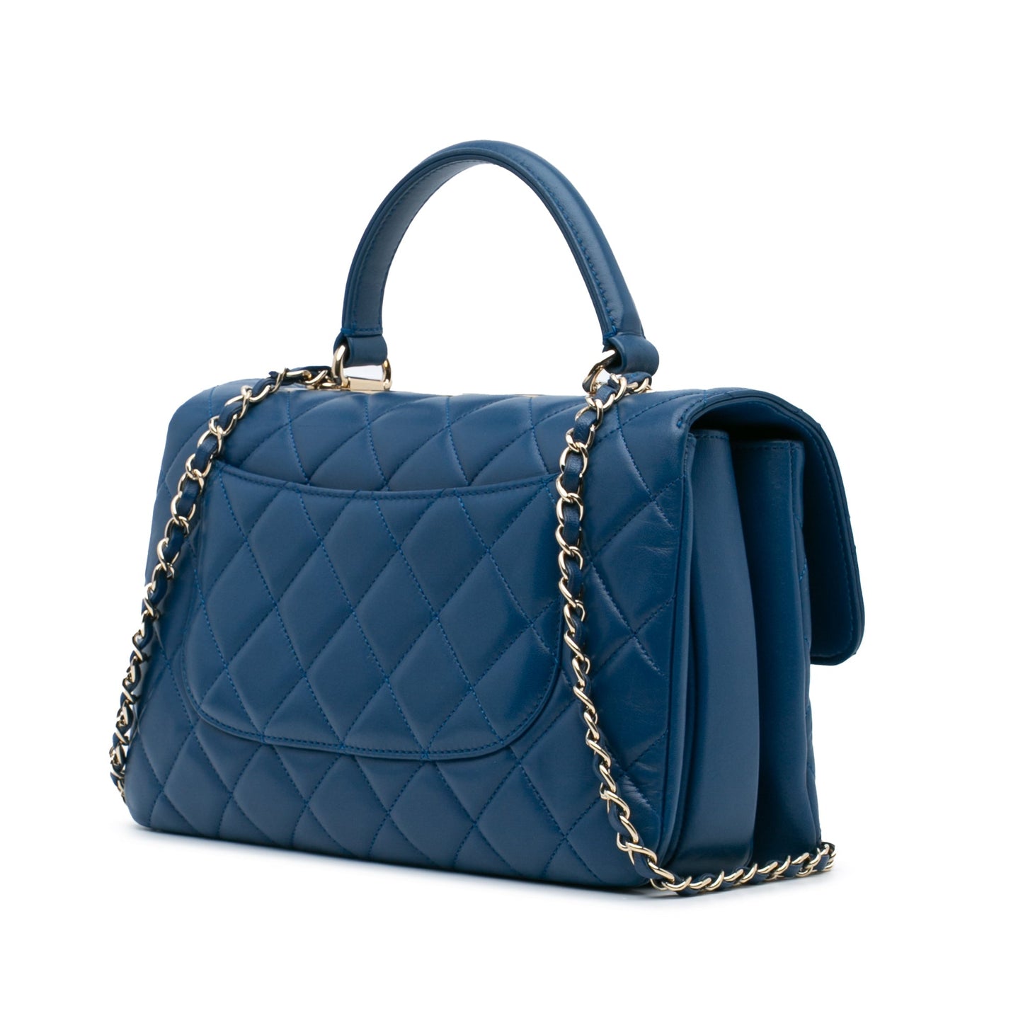 Chanel Medium Lambskin Trendy CC Flap Blue