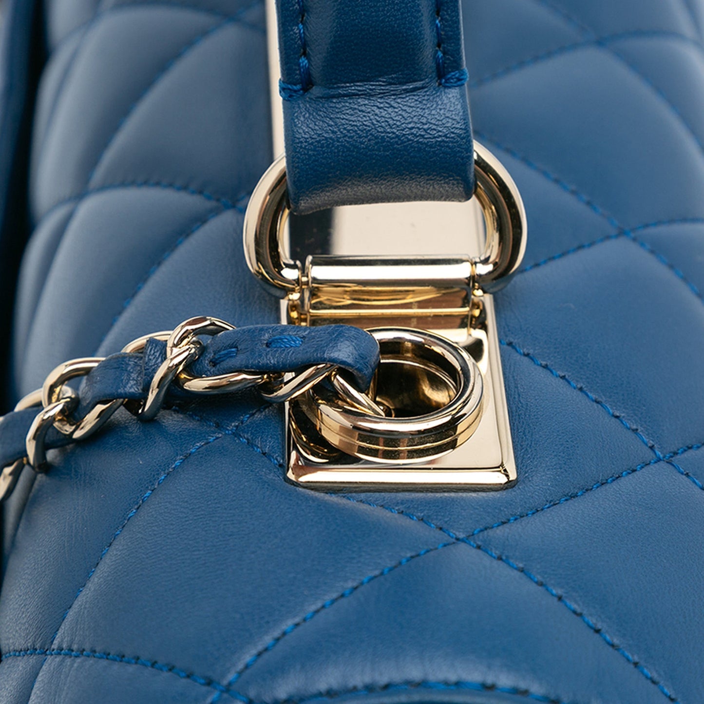 Chanel Medium Lambskin Trendy CC Flap Blue