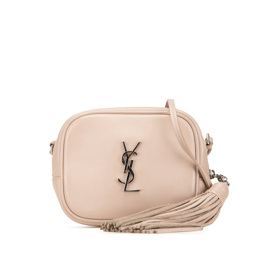 Saint Laurent Nappa Monogram Blogger Bag Brown
