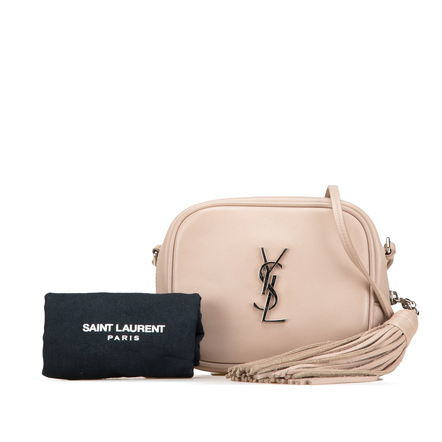 Saint Laurent Nappa Monogram Blogger Bag Brown
