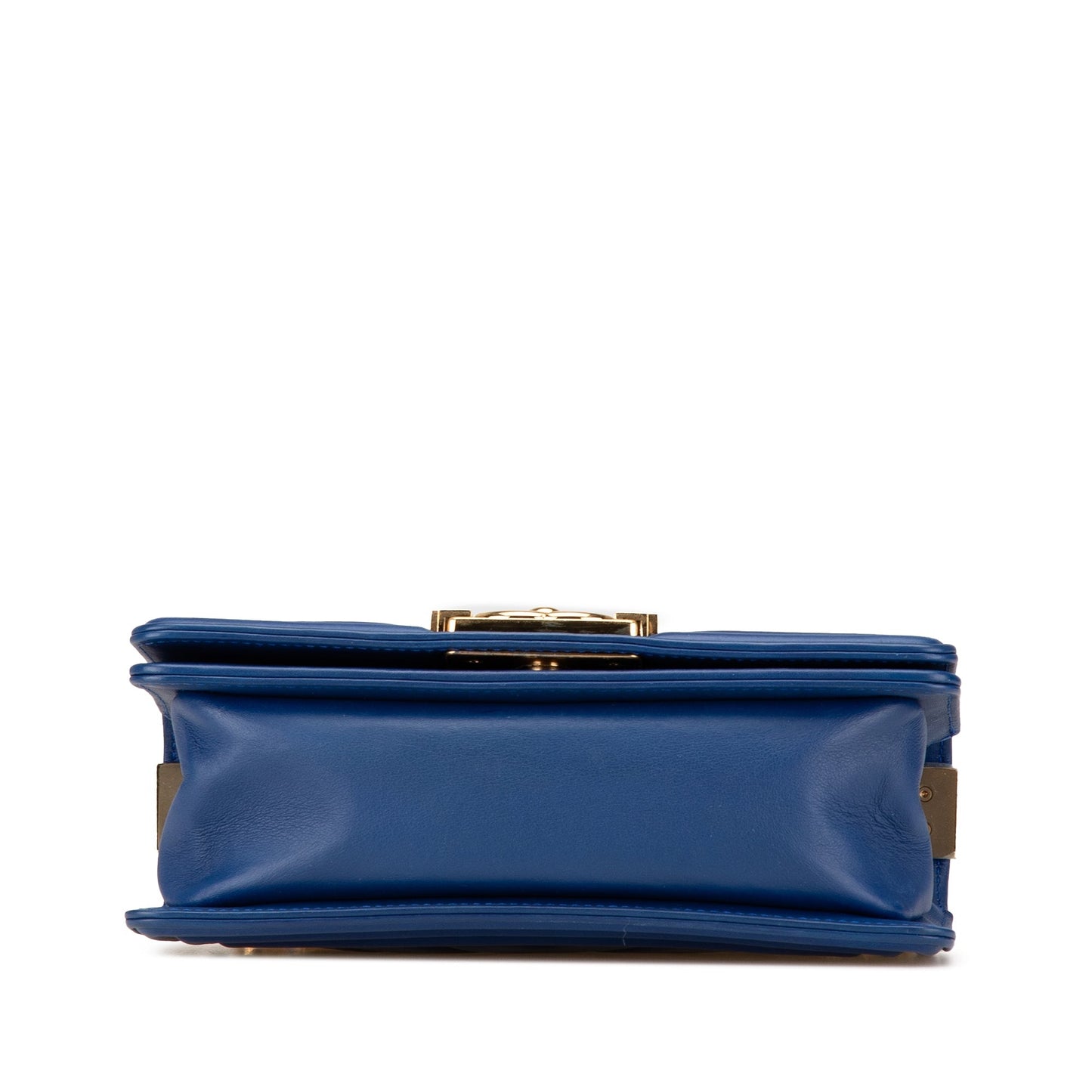 Chanel Small Chevron Lambskin Boy Flap Blue