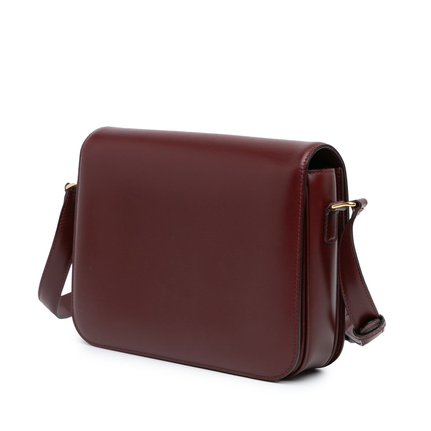Celine Large Shiny Calfskin Triomphe Crossbody Red