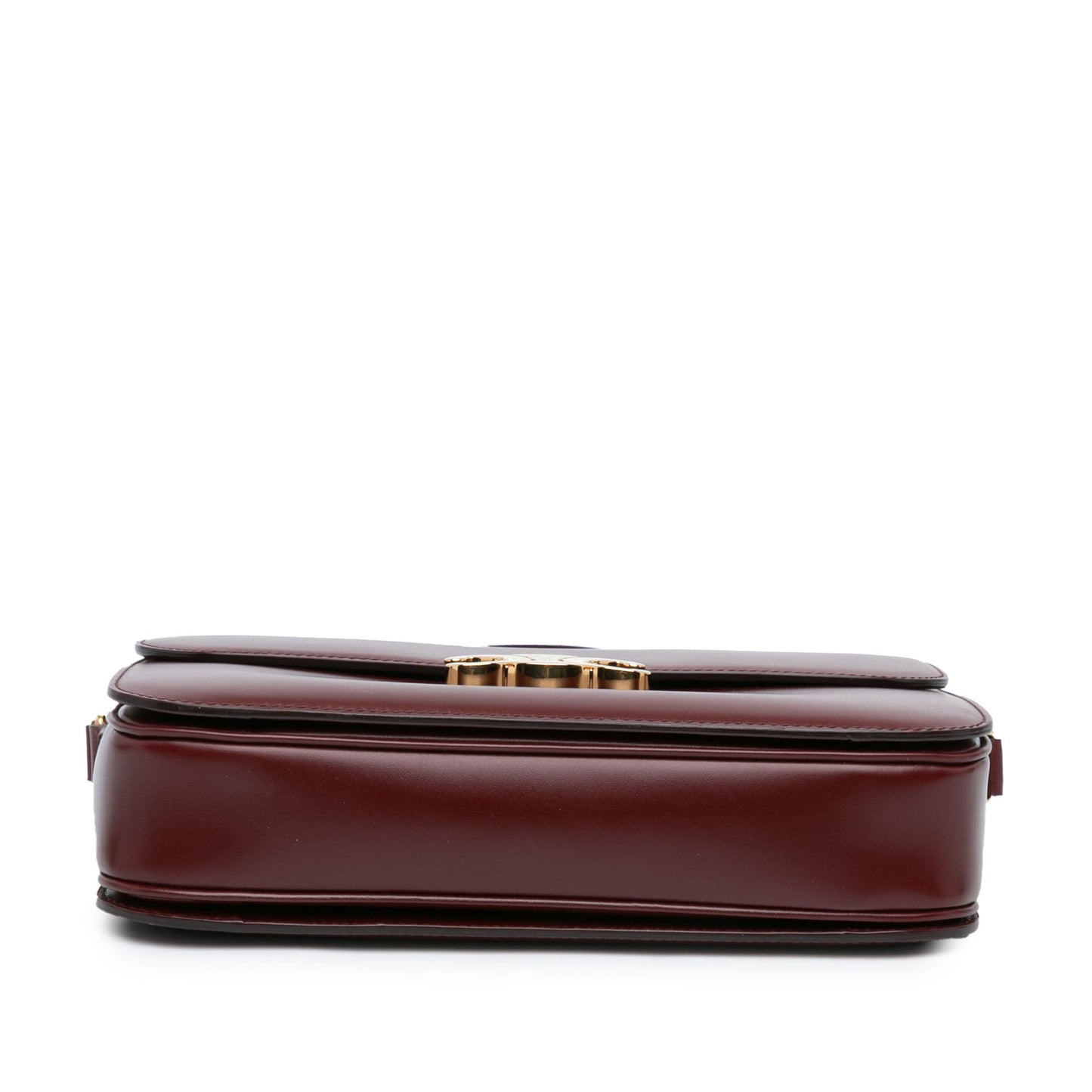 Celine Large Shiny Calfskin Triomphe Crossbody Red