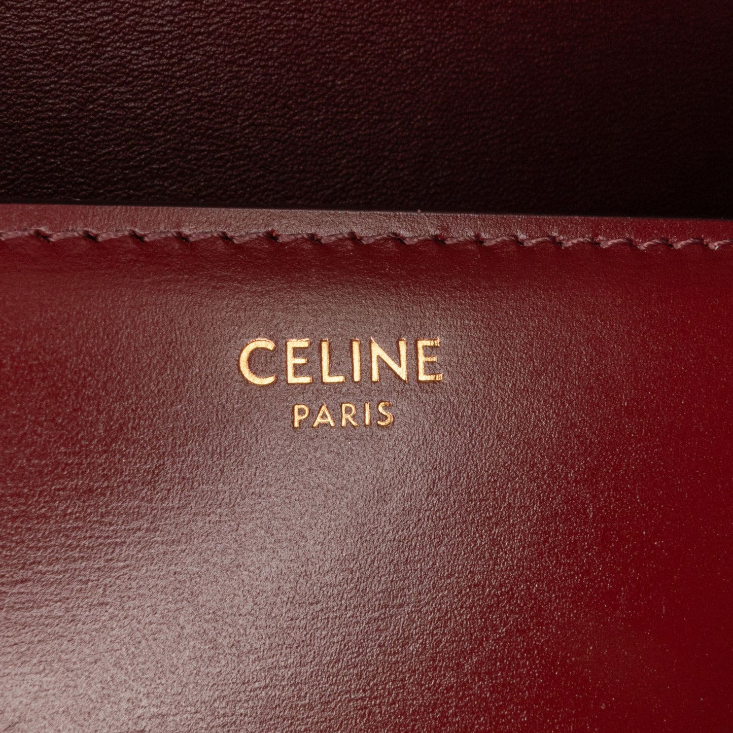 Celine Large Shiny Calfskin Triomphe Crossbody Red