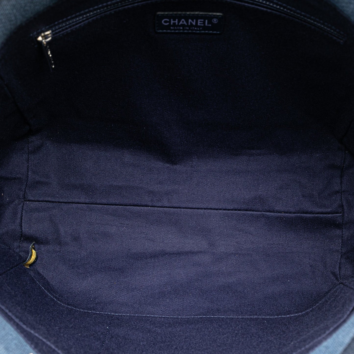 Chanel Small Canvas Deauville Tote Blue