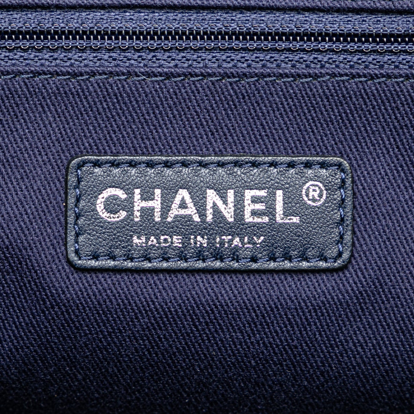 Chanel Small Canvas Deauville Tote Blue