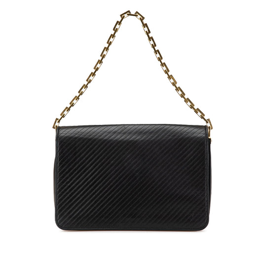 Saint Laurent Quilted Lambskin Babylone Flap Shoulder Bag Black