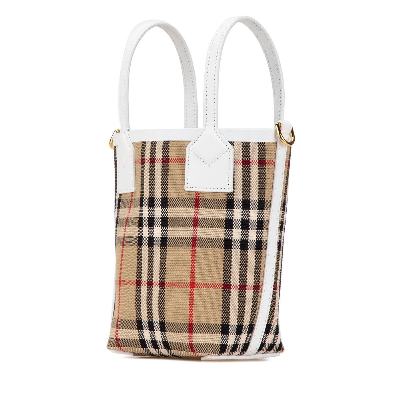 Burberry Mini House Check Canvas London Tote Brown