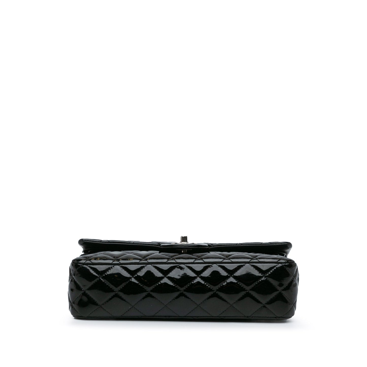 Chanel Medium Classic Patent Double Flap Black