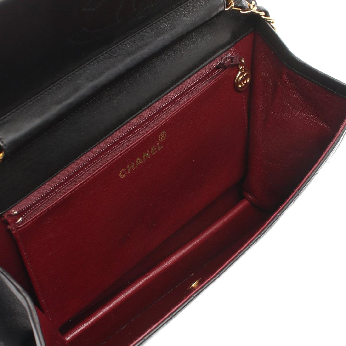 Chanel CC Quilted Lambskin Single Flap Black