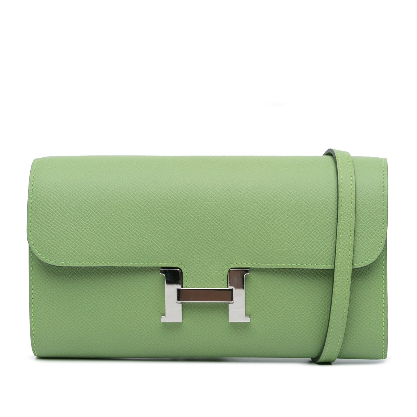 Hermès Epsom Constance Long To Go Wallet Green