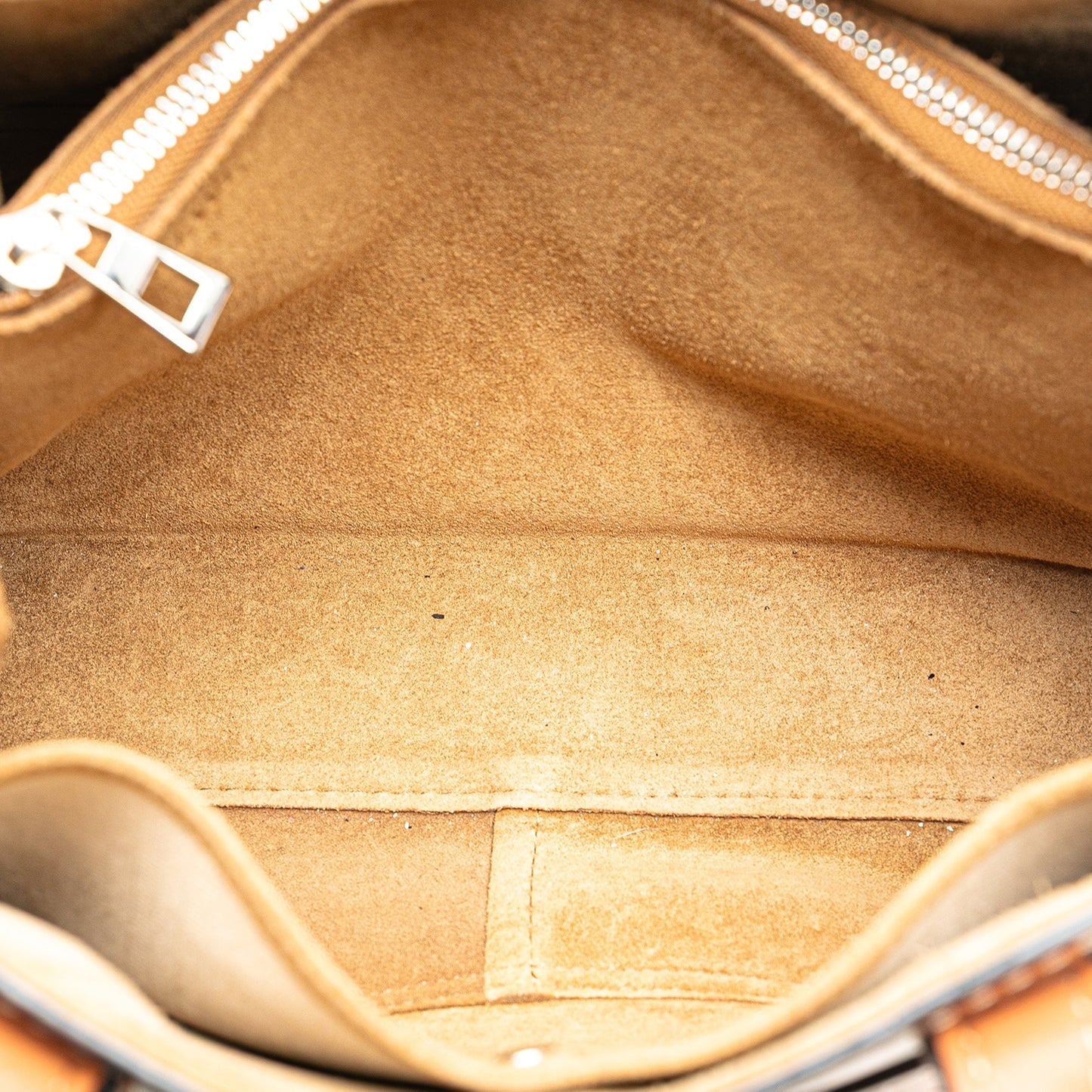 LOEWE Medium Canvas and Calfskin Gate Top Handle Bag Brown
