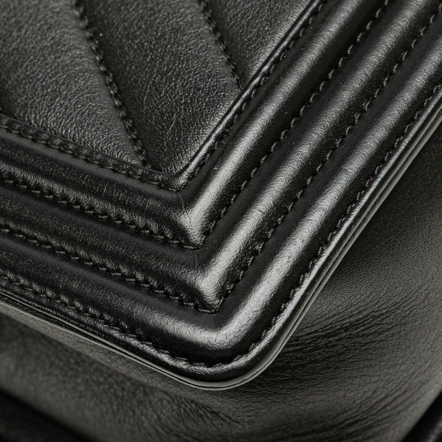 Chanel Medium Calfskin Chevron Boy Flap Black
