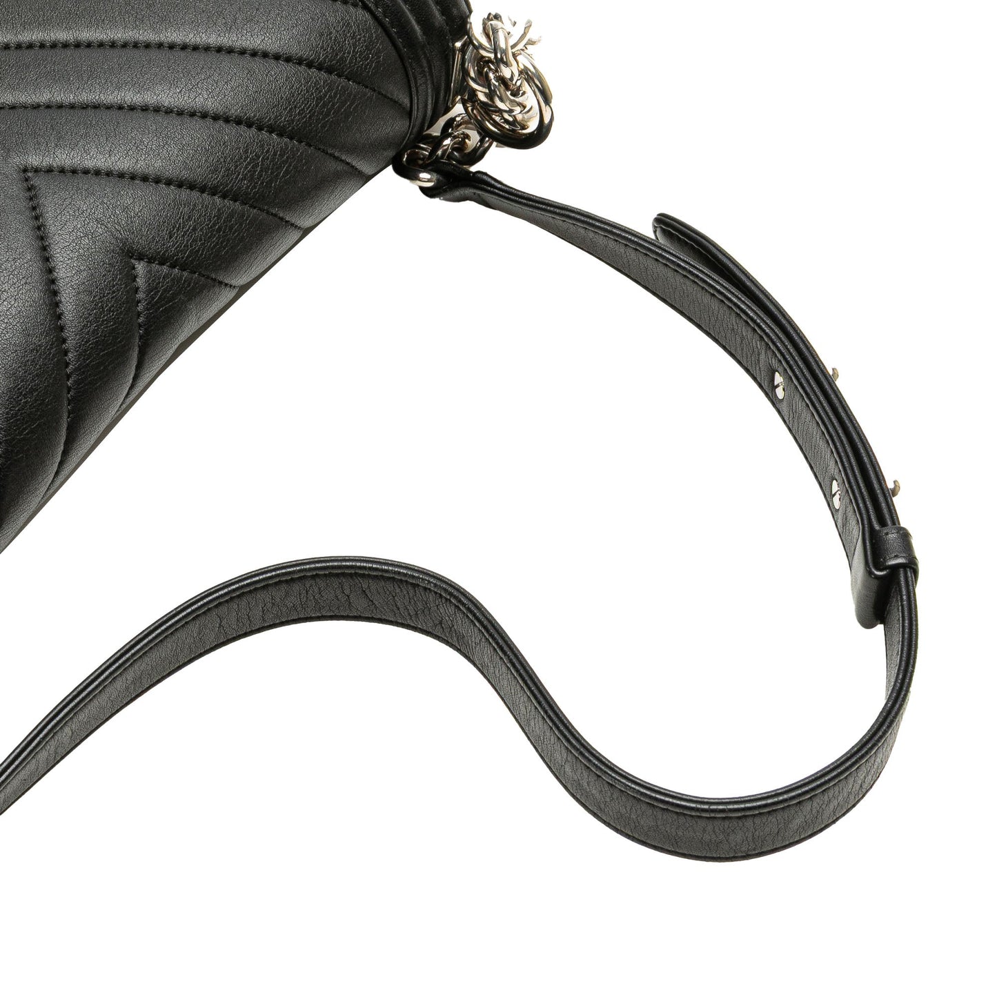 Chanel Old Medium Chevron Calfskin Boy Flap Black