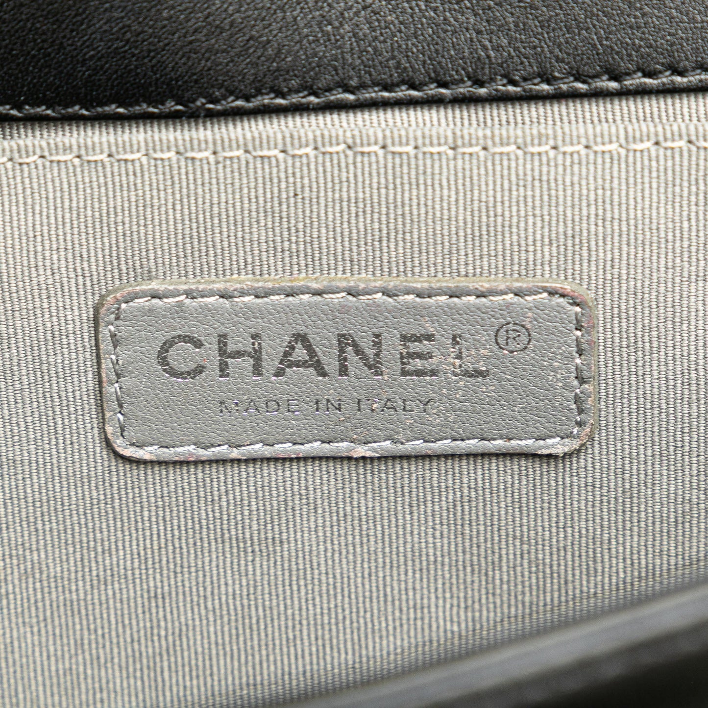 Chanel Old Medium Chevron Calfskin Boy Flap Black