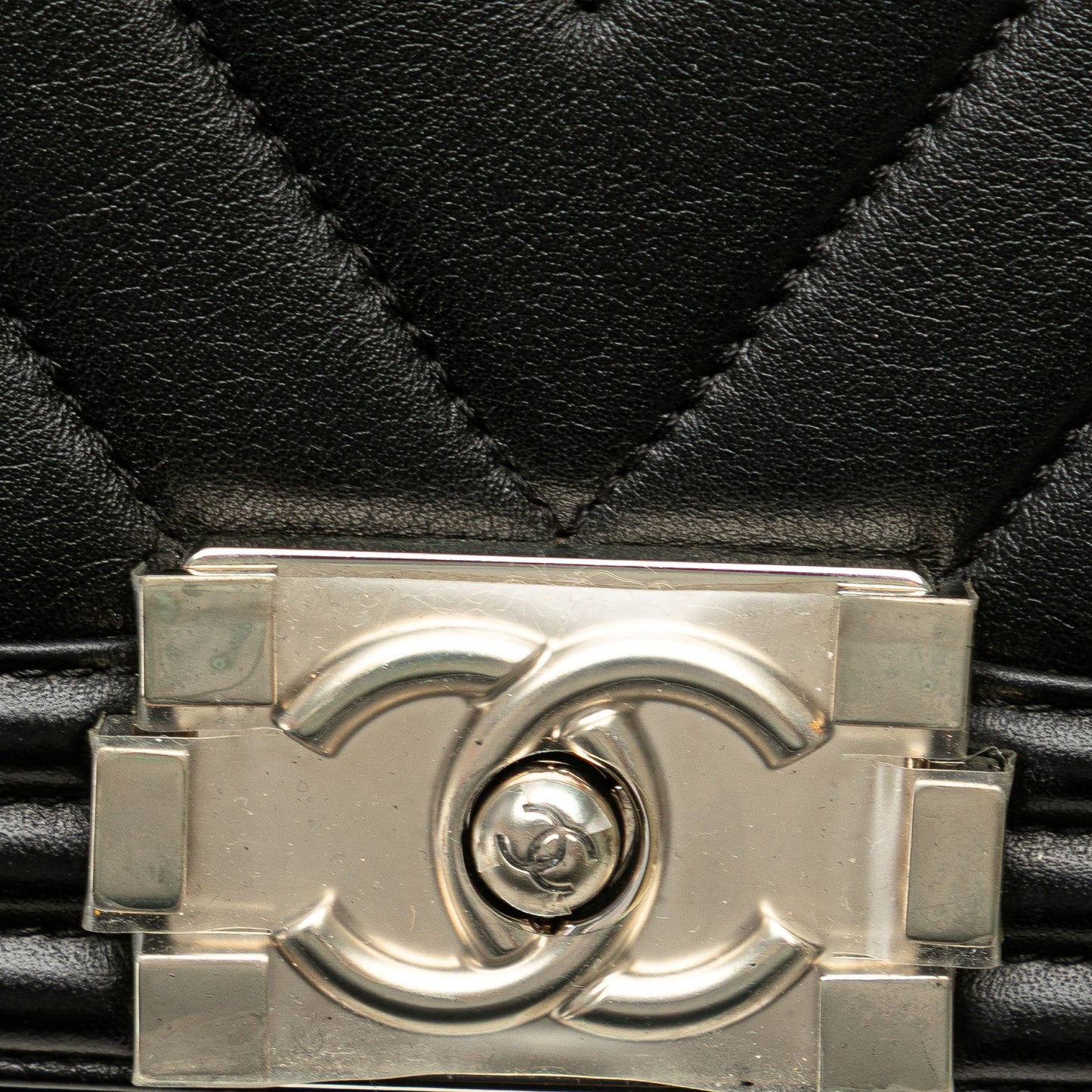Chanel Medium Calfskin Chevron Boy Flap Black