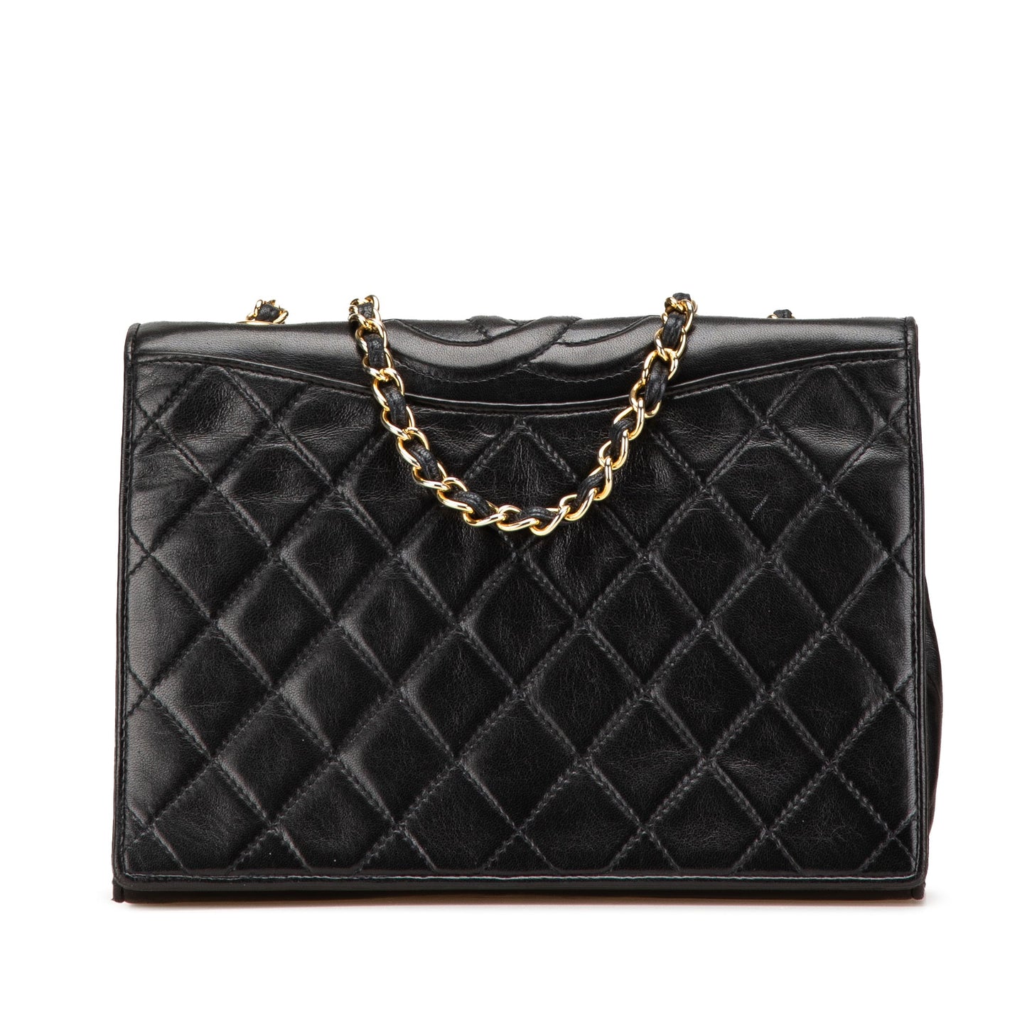 Chanel CC Quilted Lambskin Full Flap Black