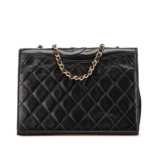 Chanel CC Quilted Lambskin Full Flap Black