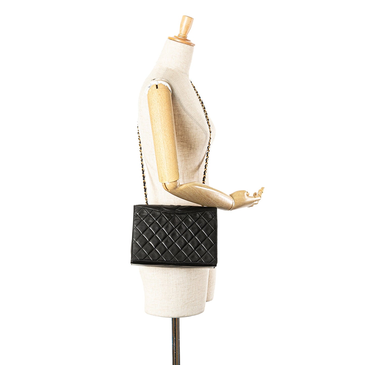 Chanel CC Quilted Lambskin Full Flap Black
