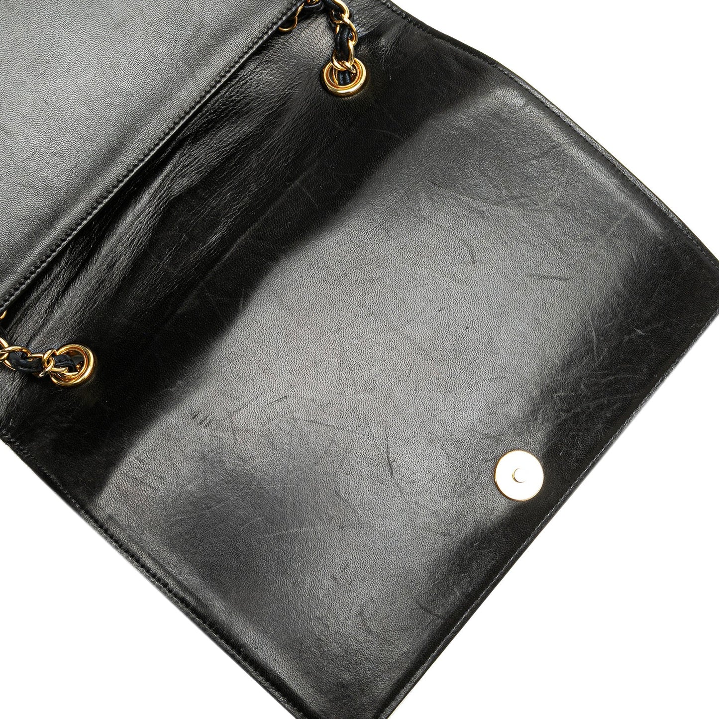 Chanel CC Quilted Lambskin Full Flap Black