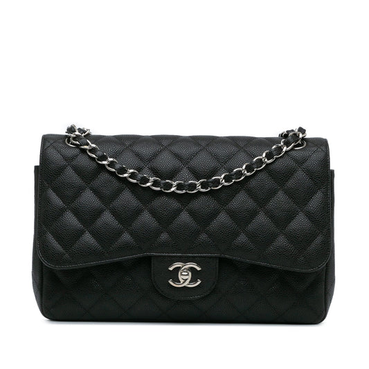 Chanel Jumbo Classic Caviar Double Flap Black