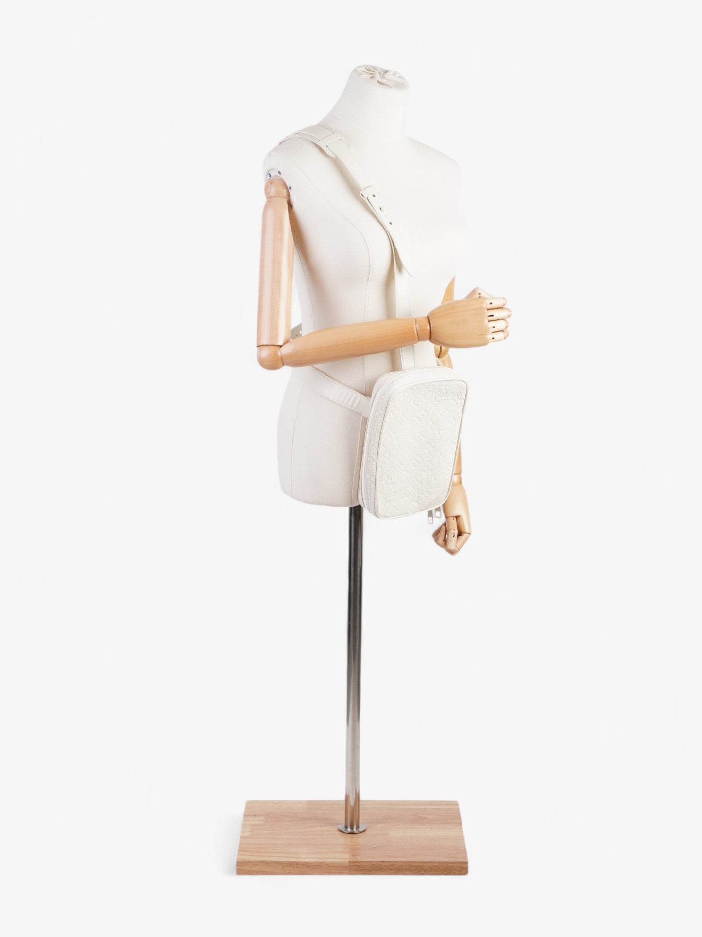 Louis Vuitton Utility Side Bag White Empreinte Leather