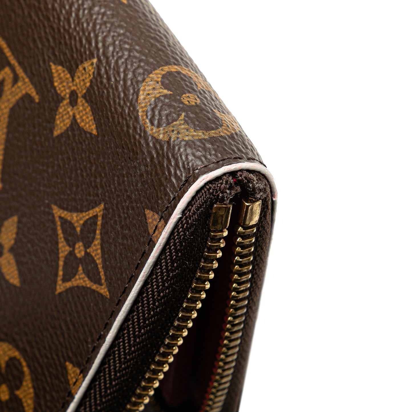 Louis Vuitton Monogram Bloom Flower Clemence Wallet Brown