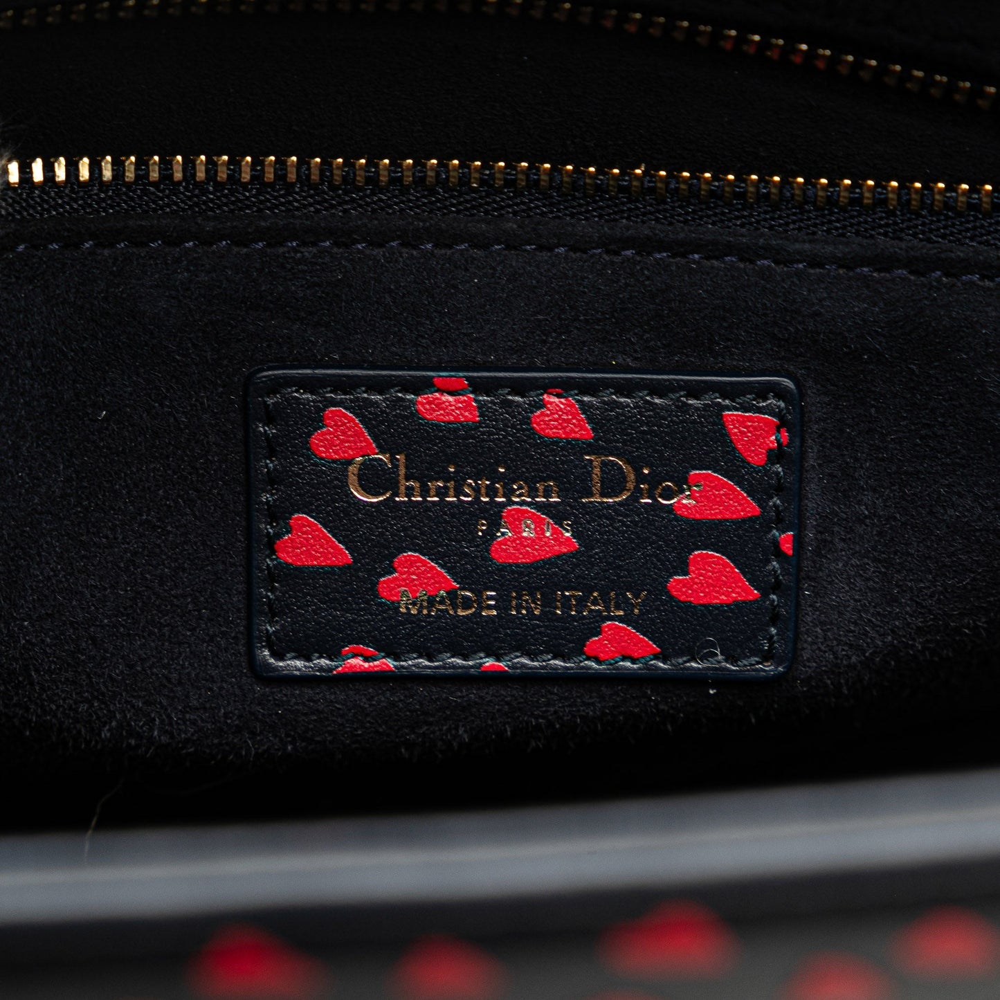 Dior Medium Calfskin I Love Paris Lady Dior Blue