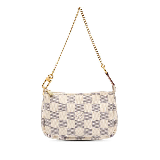 Louis Vuitton Damier Azur Mini Pochette Accessoires White